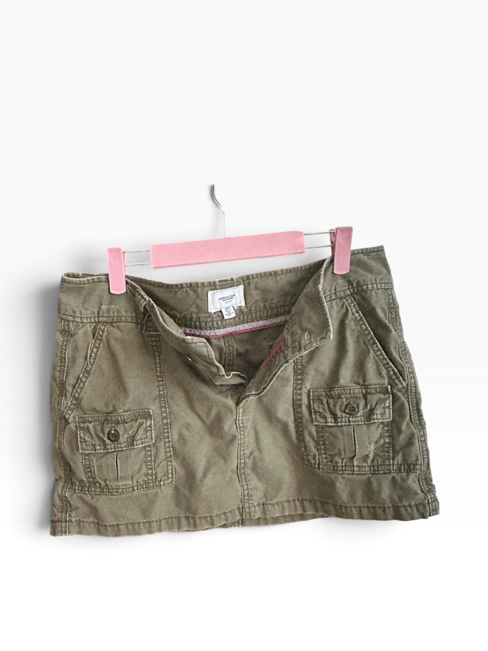 American Eagle Outfitters Olive Green Cargo Mini Skirt SZ 10